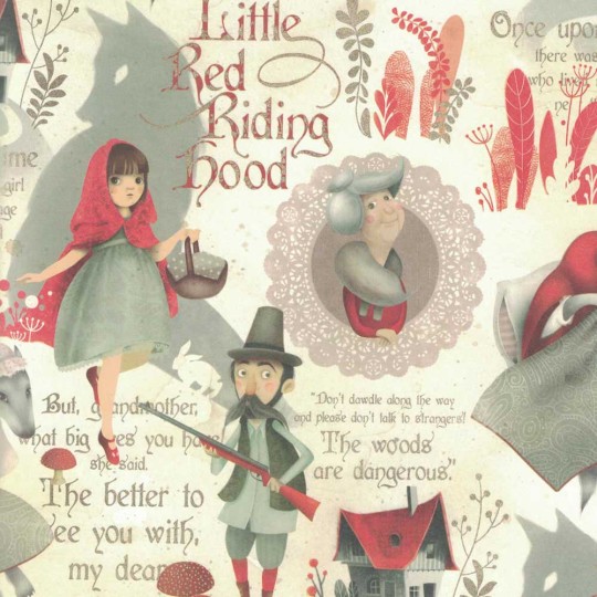 Red Riding Hood Collage Italian Paper ~ Kartos Italy